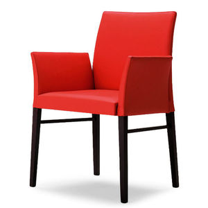 chaise classique / tapissée / avec accoudoirs / en hêtre
