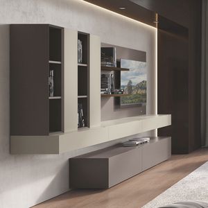 ensemble TV mural contemporain