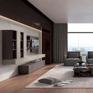 ensemble TV mural contemporain