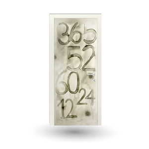 porte d'intérieure / battante / en bois / laquée