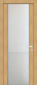 porte d'intérieure / battante / en bois / vitrée