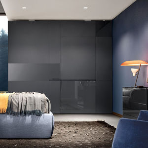 armoire modulable / contemporaine / en verre / à porte coulissante