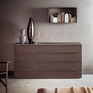 commode contemporaine / en bois / en verre / sur mesure