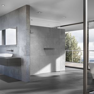 paroi de douche fixe / en verre / résidentielle