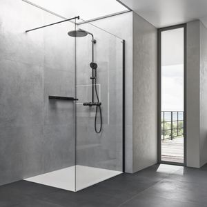 paroi de douche fixe / en verre / résidentielle / professionnelle