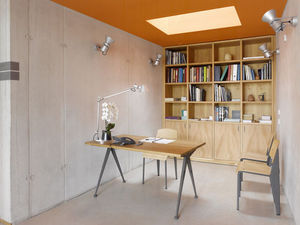 bureau en chêne / en noyer / en bois massif / en acier