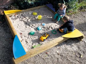 bac à sable pour aire de jeux