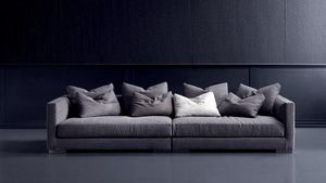 canapé contemporain / en tissu / 4 places / avec revêtement amovible