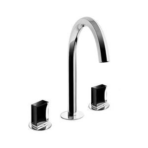 mélangeur pour vasque / à poser / en métal chromé / de salle de bain