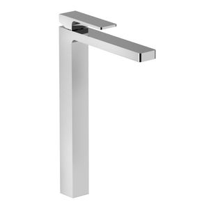 mitigeur pour vasque / en métal chromé / 1 trou / à bec long