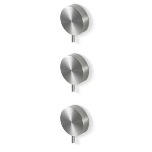 mitigeur de douche / mural / en inox / 3 trous