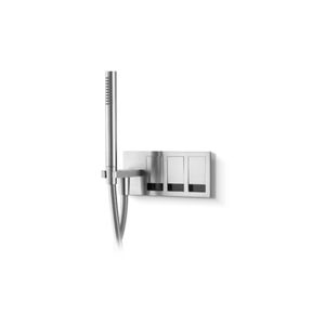 mélangeur pour douche / pour baignoire / mural / en acier inoxydable