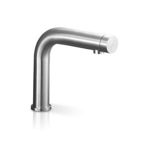 mitigeur pour vasque / en inox / 1 trou / à bec long