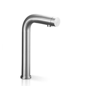 mitigeur pour vasque / en inox / 1 trou / à bec long