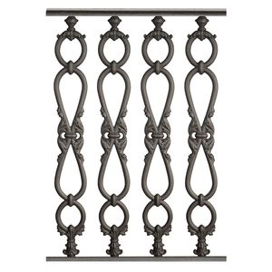 garde-corps en fonte / à panneaux / à barreaux / d'intérieur