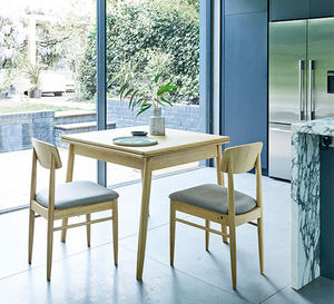 table à manger contemporaine / en chêne / rectangulaire / à rallonge