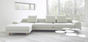 canapé d'angle / contemporain / en tissu / 3 places