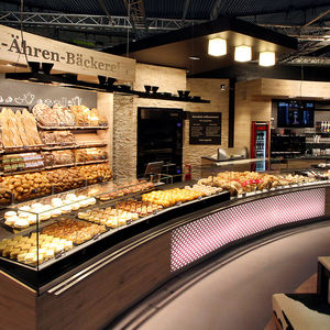 vitrine réfrigérée comptoir / éclairée / pour restaurant / pour boulangerie