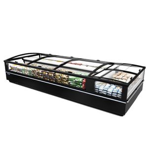 vitrine réfrigérée îlot / éclairée / pour aliments congelés / pour commerce