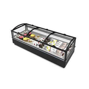 vitrine réfrigérée îlot / éclairée / pour aliments congelés / pour commerce