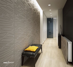 panneau décoratif MDF / en bois lamellé-collé / pour agencement intérieur / texturé