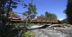 pont à treillis / en acier