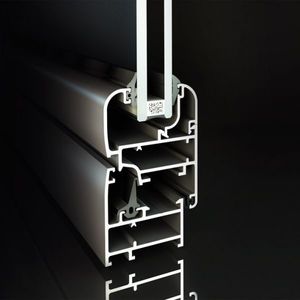 profilé pour porte en aluminium / à coupure thermique