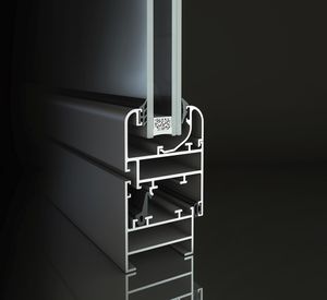 profilé pour porte en aluminium / à coupure thermique