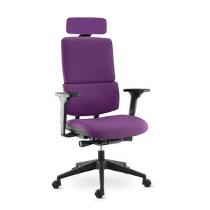 fauteuil de bureau contemporain / en tissu / à roulettes / piètement étoile
