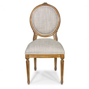 chaise de salle à manger contemporaine / tapissée / médaillon / en tissu