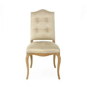 chaise de salle à manger classique / tapissée / avec accoudoirs / en tissu