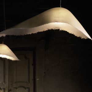 suspension / contemporaine / en fibre de verre / blanche