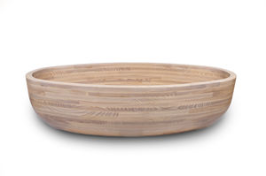 baignoire à poser / ovale / en bois