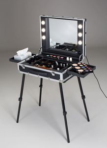 coiffeuse contemporaine / en aluminium / pour salon de coiffure / rétroéclairée