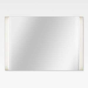 miroir de salle de bain mural / lumineux / contemporain / rectangulaire