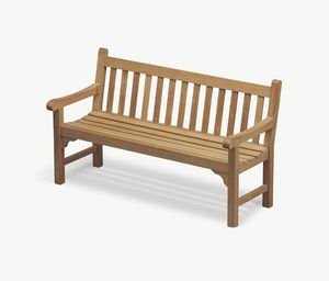 banc de jardin / contemporain / en teck / avec accoudoirs