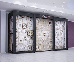 présentoir à tapis en métal