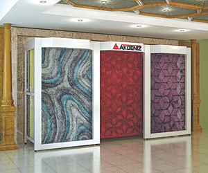 présentoir à tapis en métal