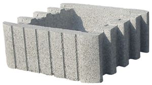 bloc de béton creux / pour mur de soutènement / pour clôture de jardin / acoustique