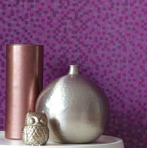 papier peint contemporain / à rayures / à motif géométrique / uni