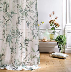 tissu pour rideaux / à motif nature / en polyester / en lin