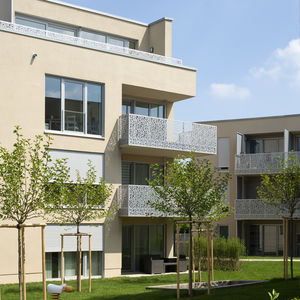 garde-corps en HPL / à panneaux / d'extérieur / pour balcon