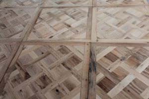 parquet massif / à coller / en chêne / en chêne vieilli