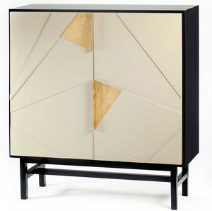 meuble bar contemporain / en MDF laqué / en laiton