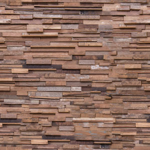 panneau décoratif teck / mural / à effet dimensionnel / en matières recyclées