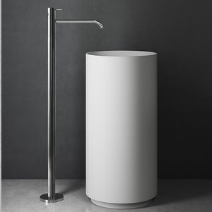mitigeur pour vasque / au sol / en inox / 1 trou