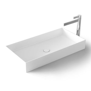 vasque à poser / rectangulaire / en Solid Surface / en résine