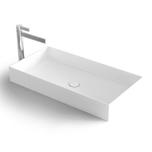 vasque à poser / rectangulaire / en Solid Surface / en résine