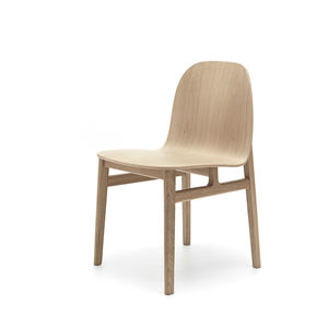 chaise de salle à manger design scandinave / tapissée / en chêne / professionnelle