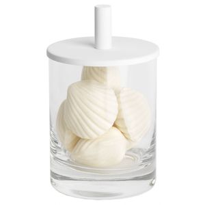boîte de rangement en cristal / avec couvercle / pour salle de bain